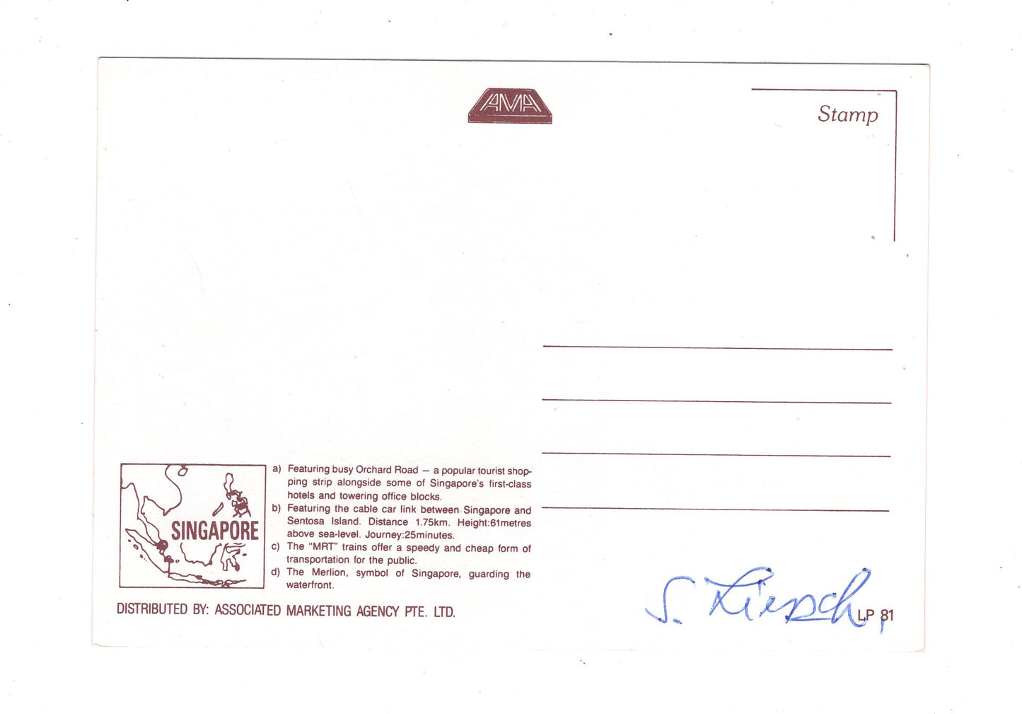 Ansichtskarte Singapore / Singapur