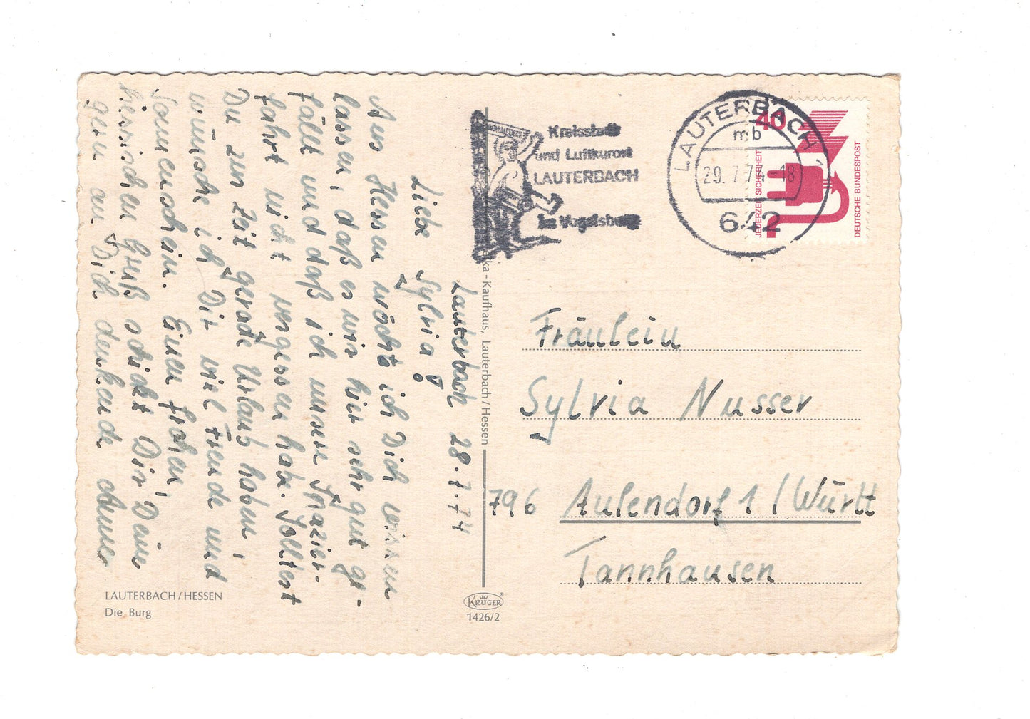 Ansichtskarte Lauterbach / Hessen / Die Burg / H1-67