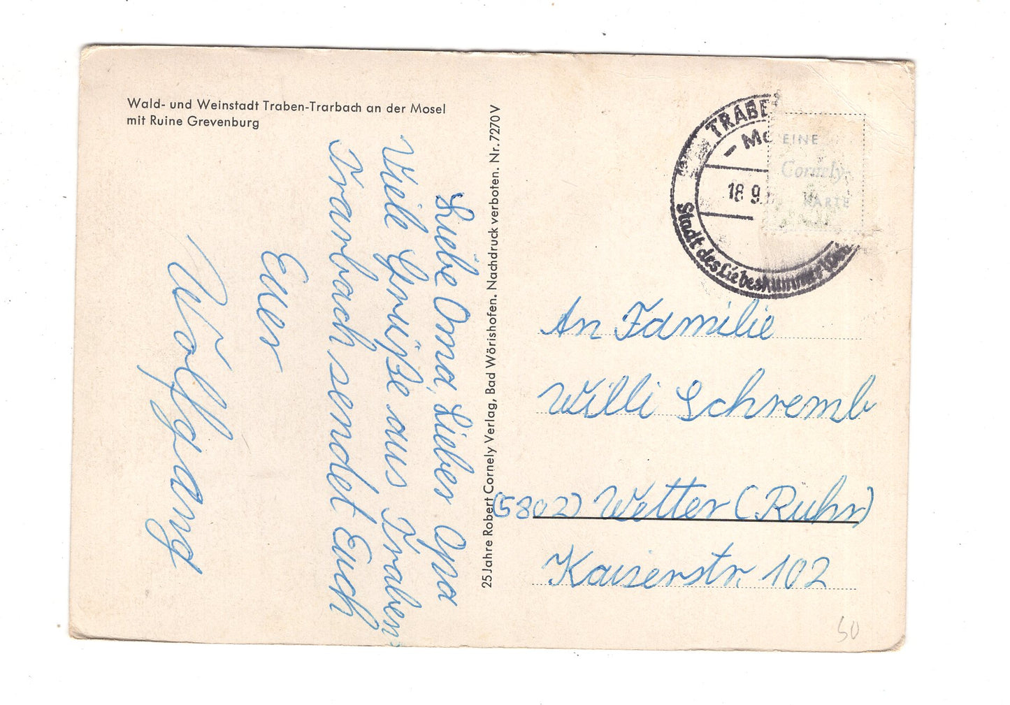 Ansichtskarte Traben-Trarbach an der Mosel / M1-59