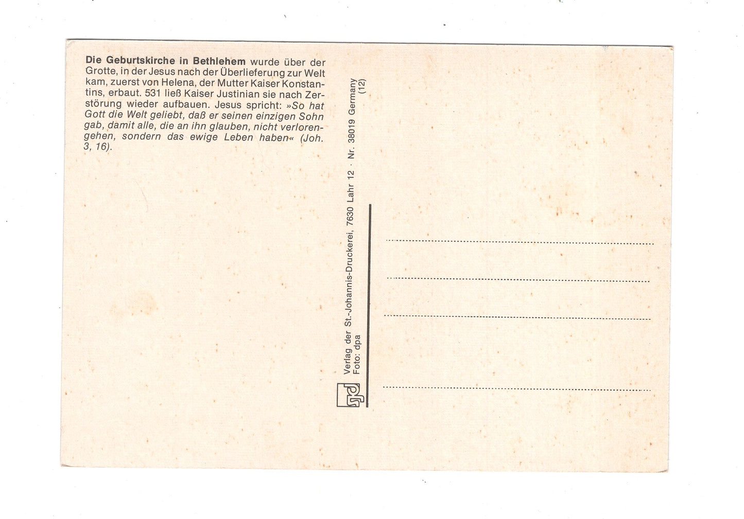 Ansichtskarte Die Geburtskirche / Bethlehem / Israel