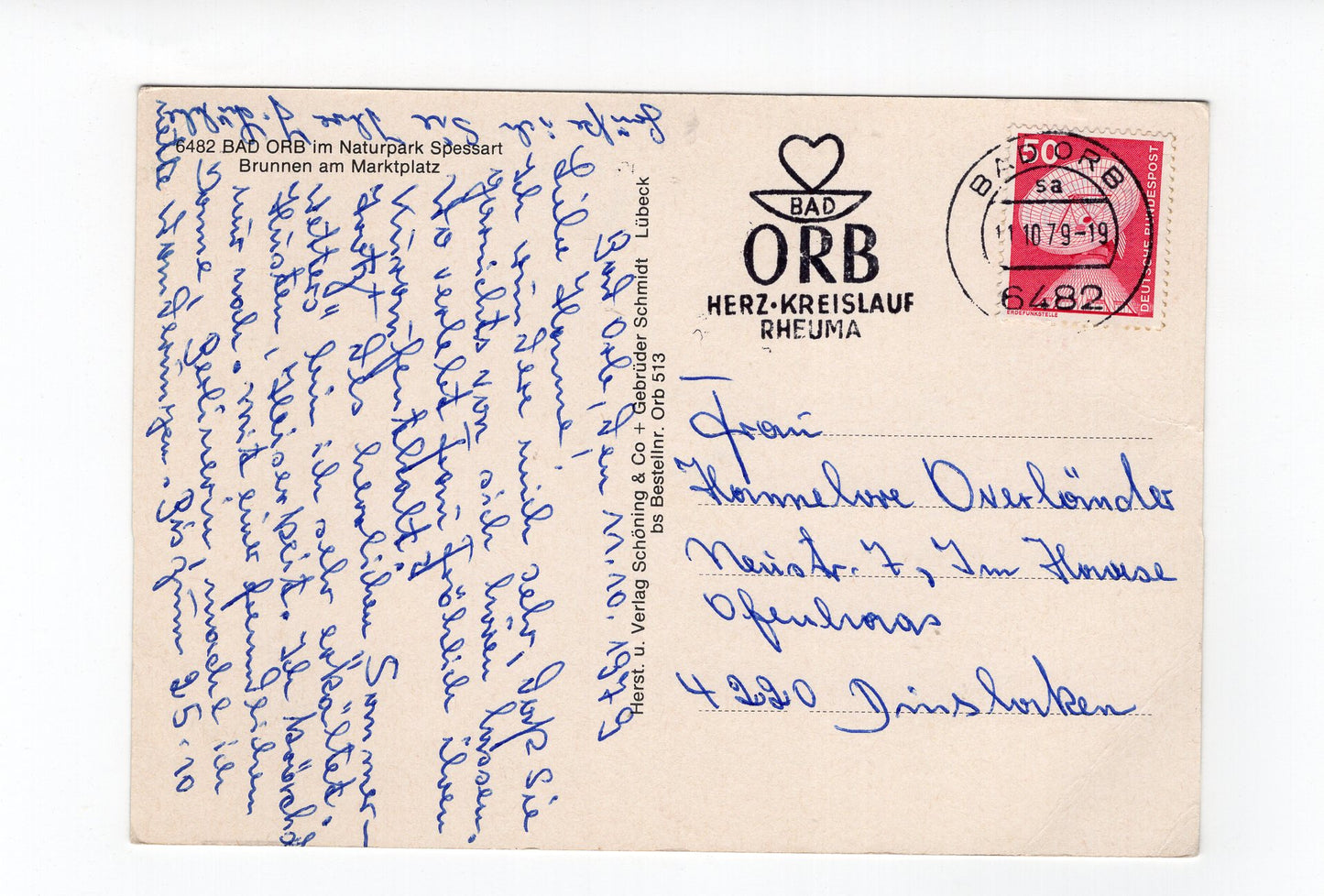 Ansichtskarte Bad Orb im Spessart / Brunnen am Marktplatz