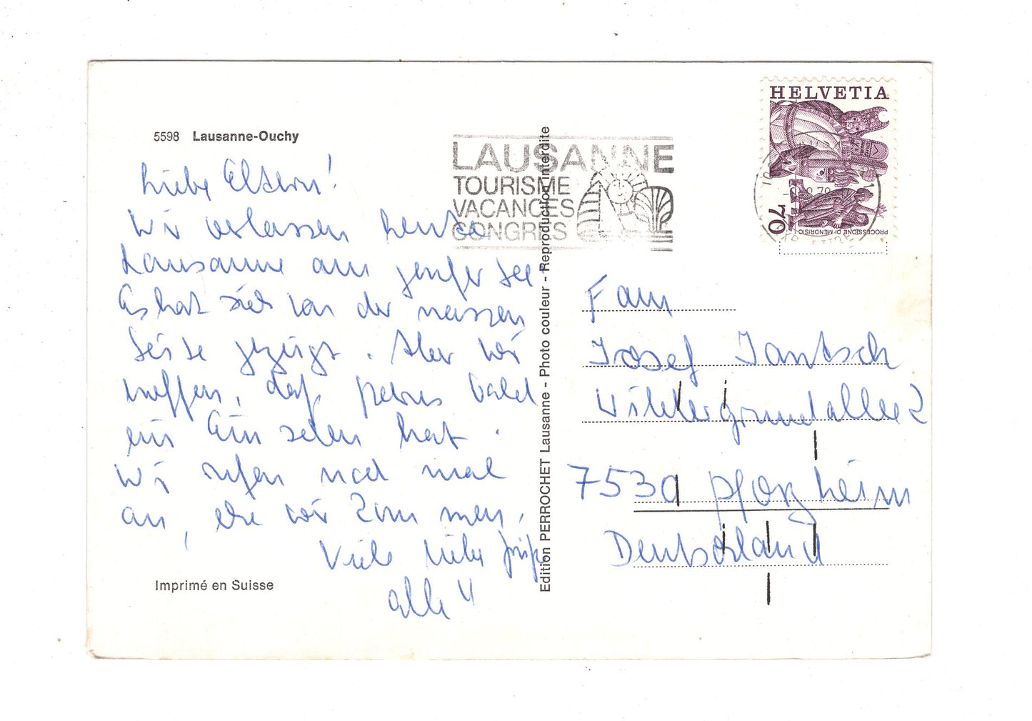 Ansichtskarte Lausanne-Ouchy / Schweiz