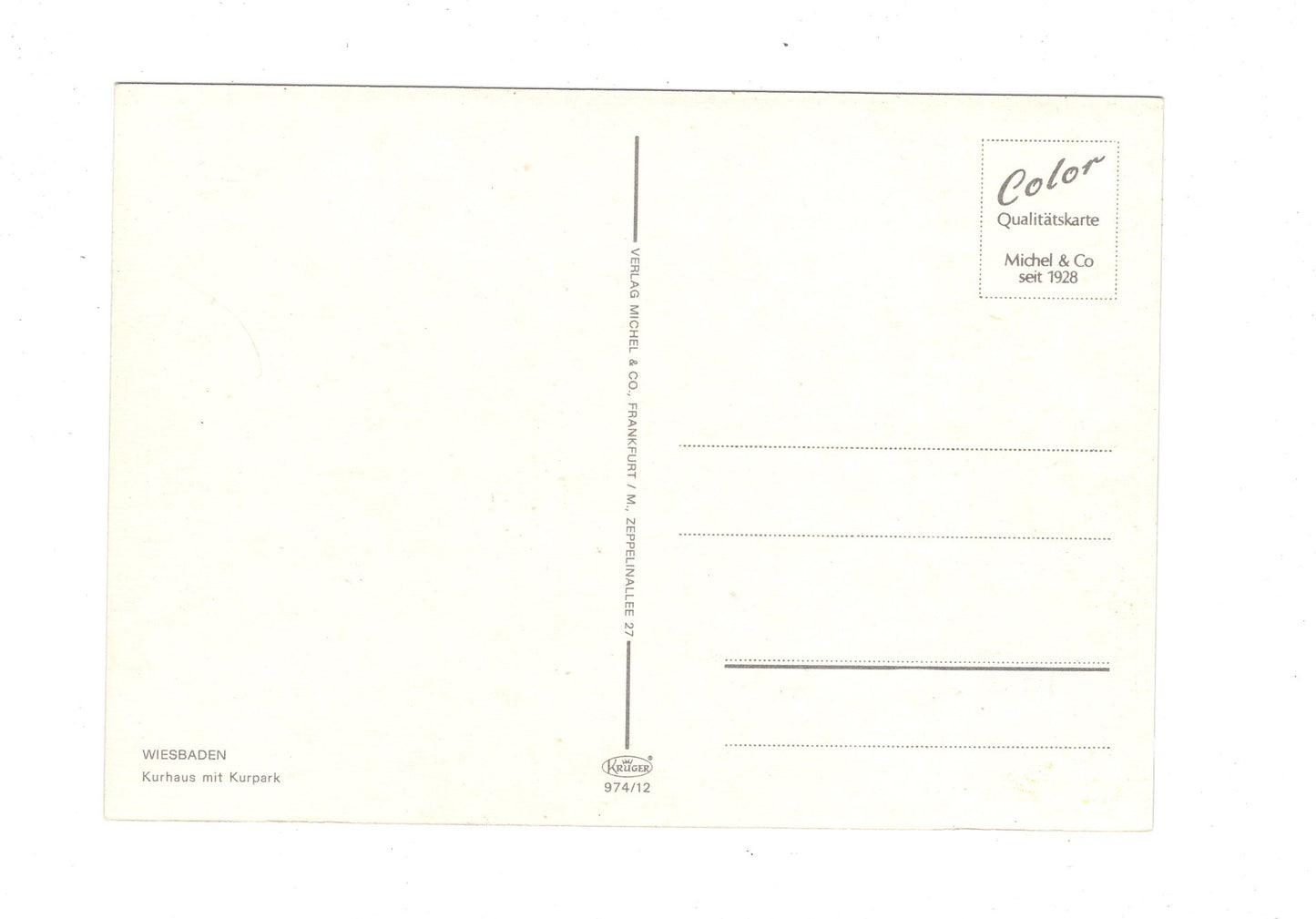 Ansichtskarte Wiesbaden / Kurhaus mit Kurpark / I1-65