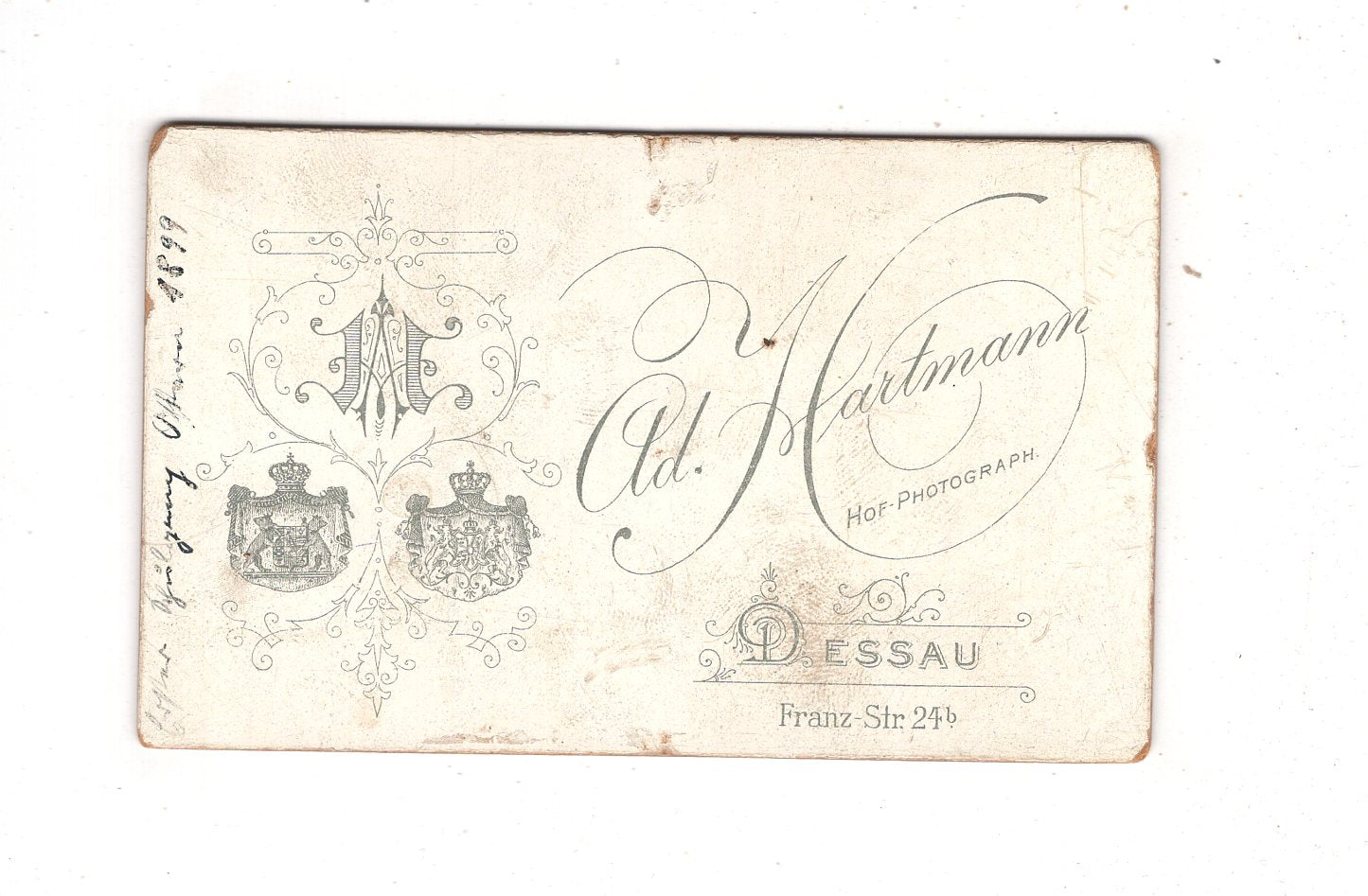 Fotografie Niedlicher kleiner Junge mit Schulranzen - Dessau 1899 / CDV M1-20