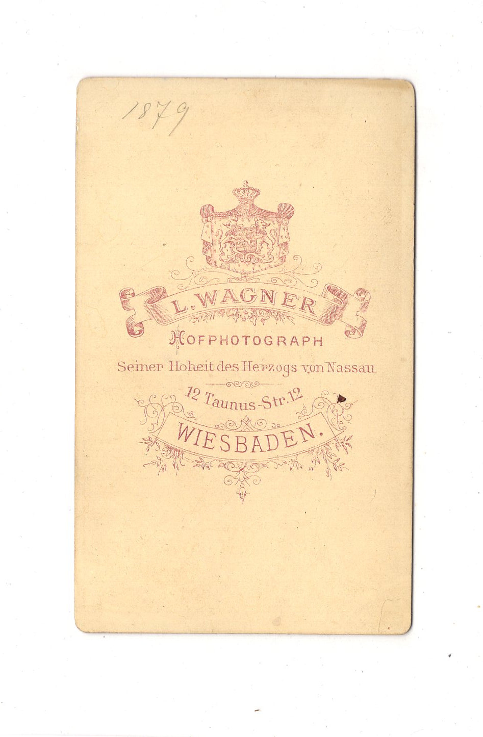 Fotografie Herrenportrait - Wiesbaden 1879 / CDV C1-18