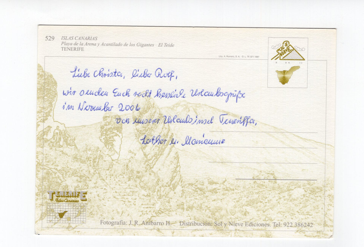 Ansichtskarte Teneriffa / Spanien