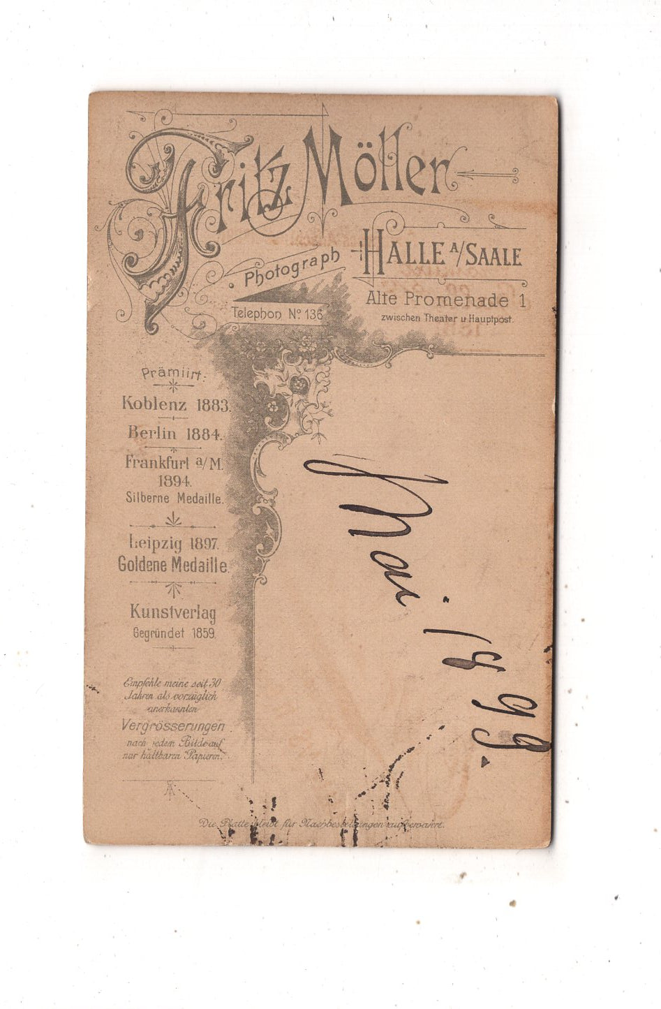 Fotografie Feines Paar - Halle an der Saale 1899