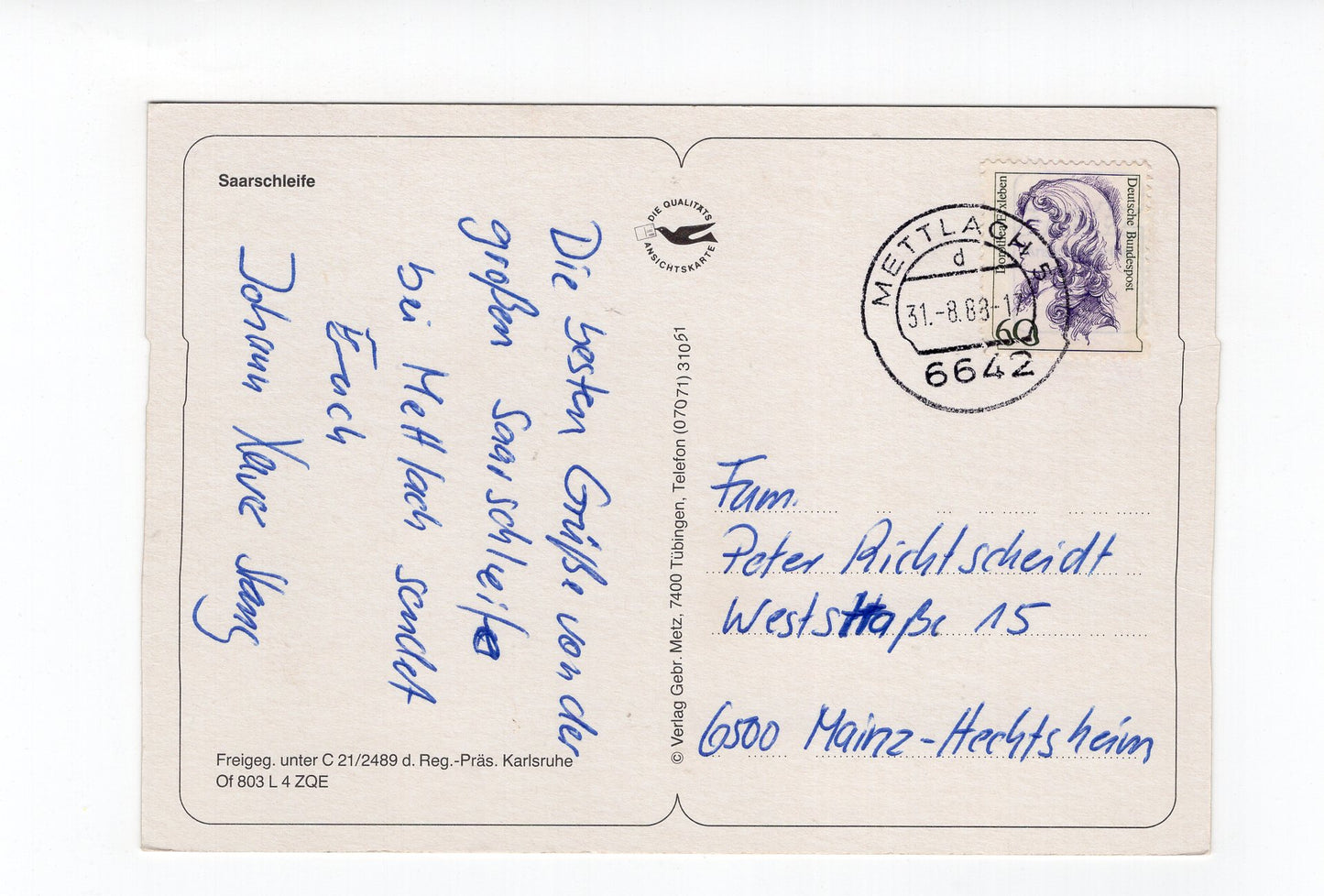 Ansichtskarte Saarschleife