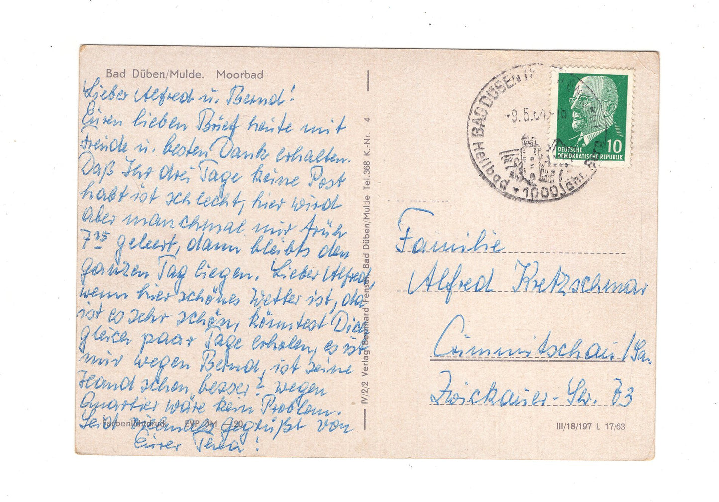 Ansichtskarte Bad Düben / Mulde / Moorbad