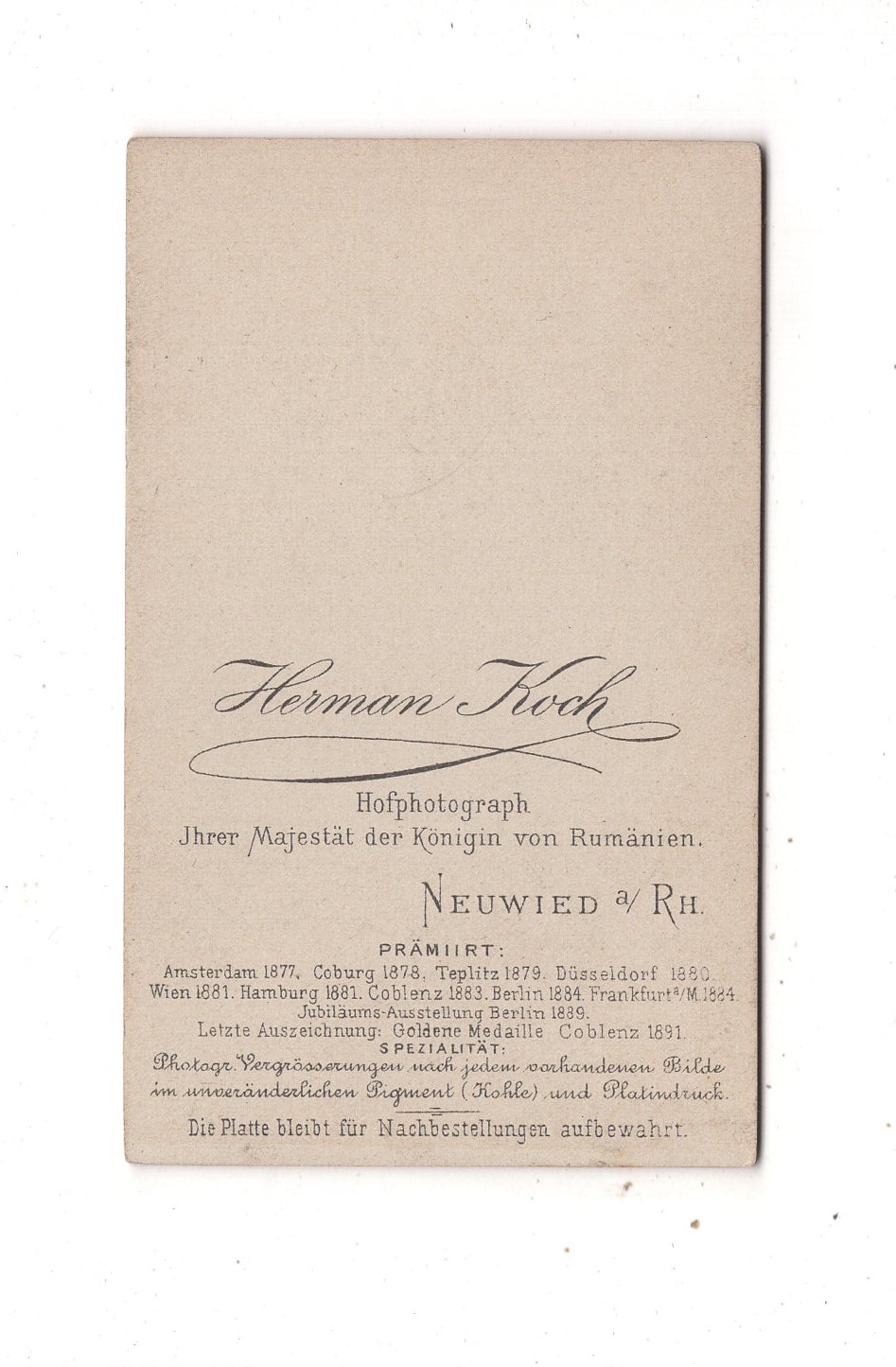 Fotografie Feines Paar - Neuwied am Rhein 1890er