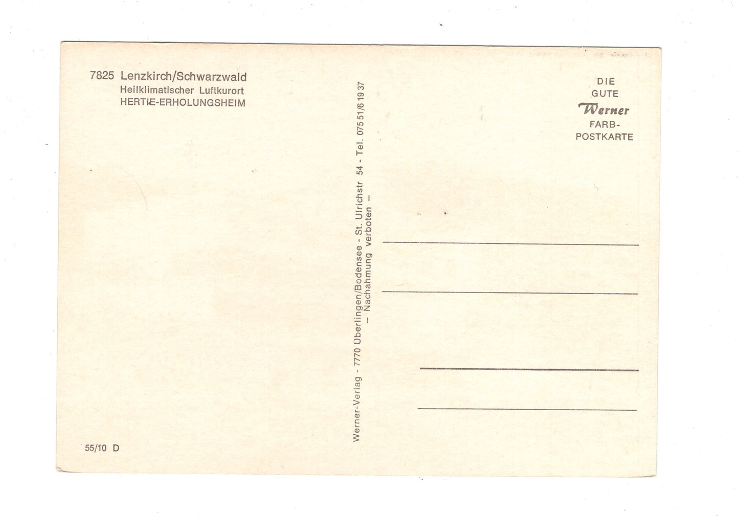 Ansichtskarte Hertie-Erholungsheim / Lenzkirch / Hochschwarzwald / G1-70