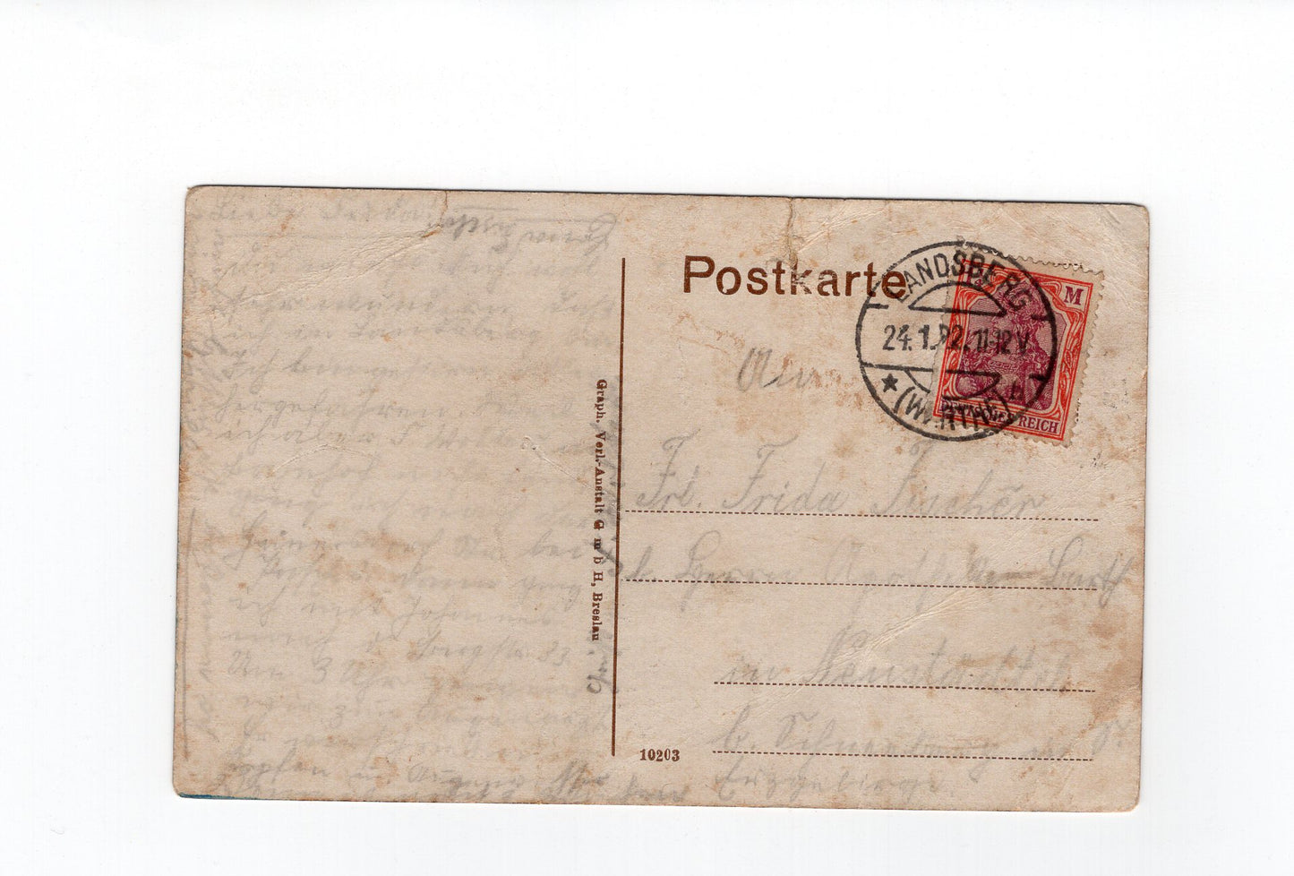 Ansichtskarte Landsberg an der Weichsel / Górowo Iławeckie - 1922 / Polen