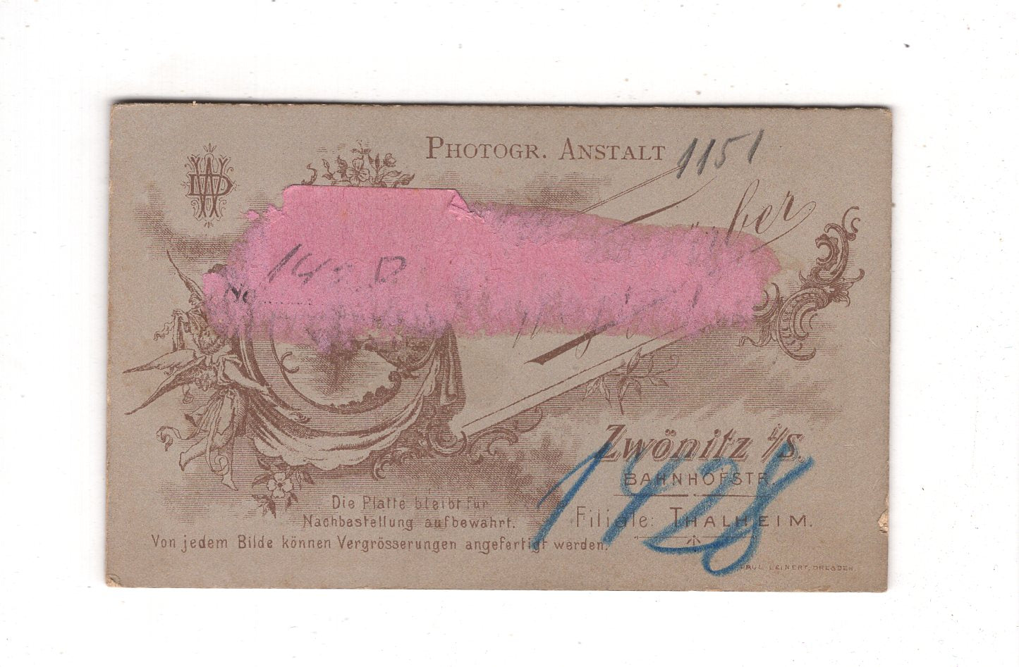 Fotografie Niedlicher kleiner Junge - Zwönitz / Thalheim 1900er / CDV M1-21