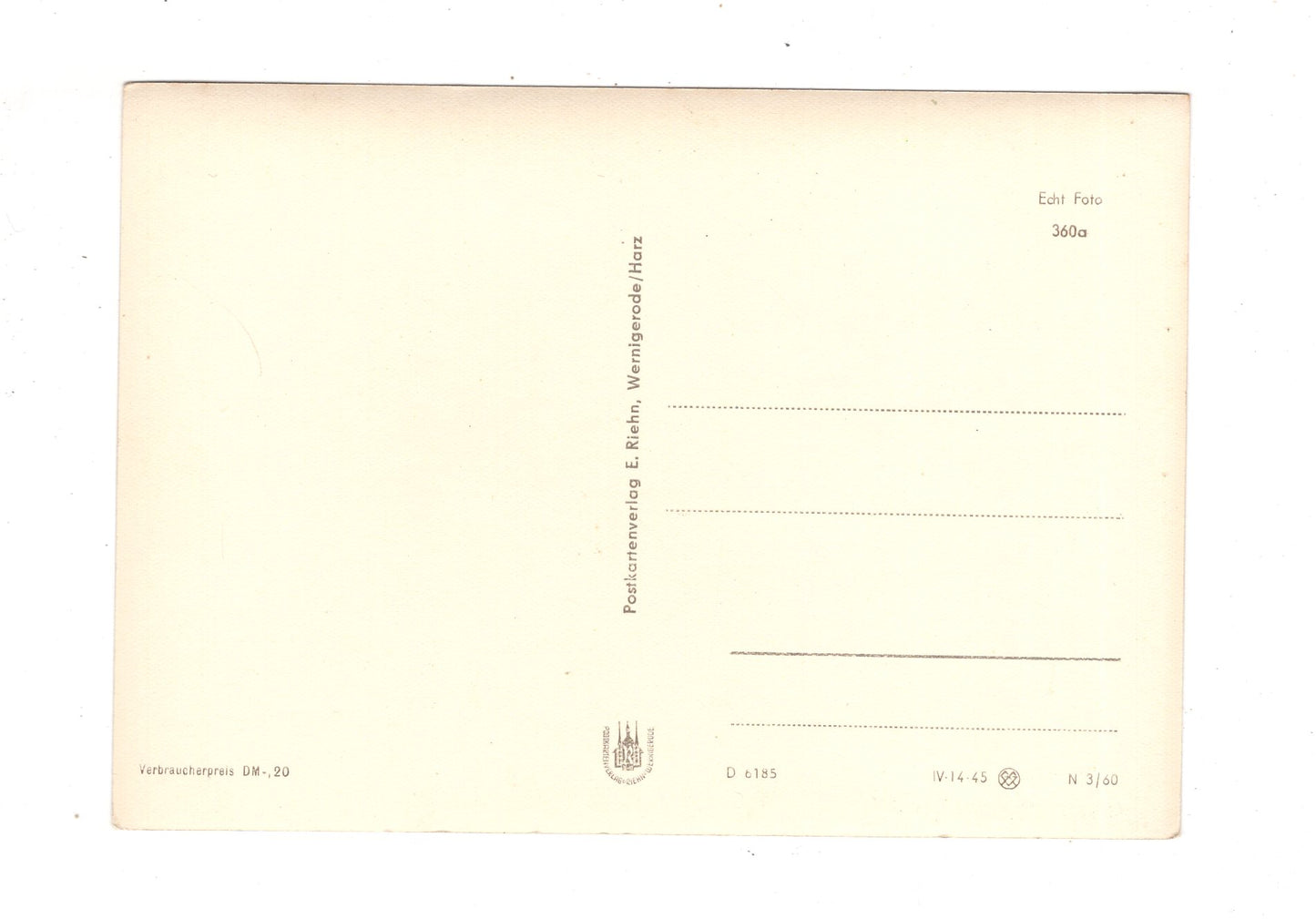 Ansichtskarte Wernigerode / Harz / K1-54