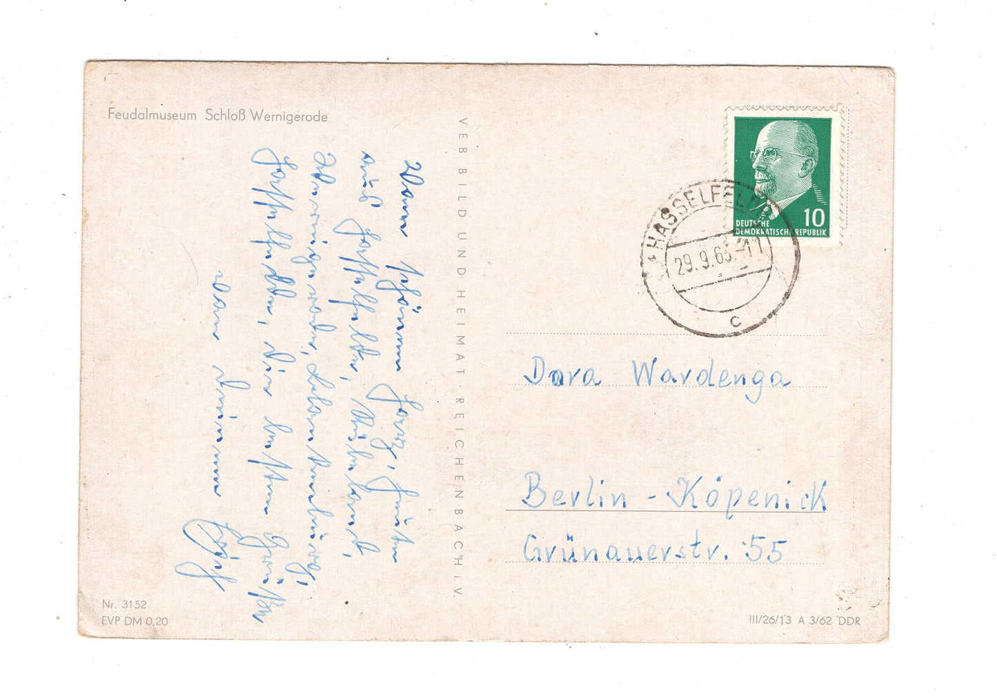 Ansichtskarte Wernigerode / Harz / Schloss / K1-54