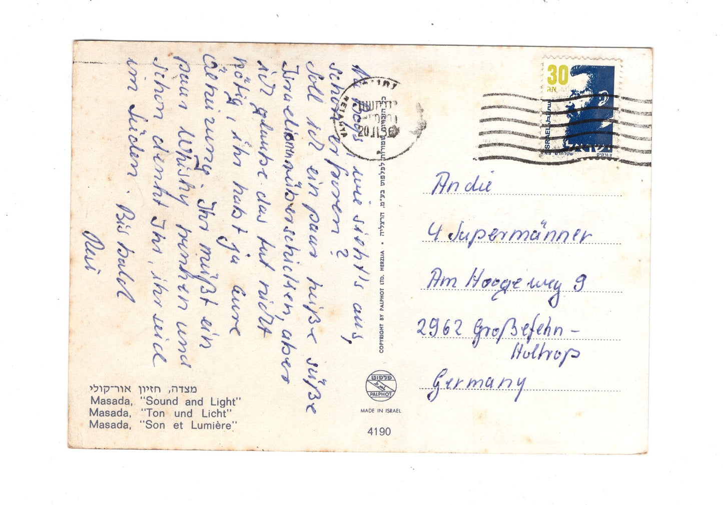 Ansichtskarte Masada / Sound and Light / Israel