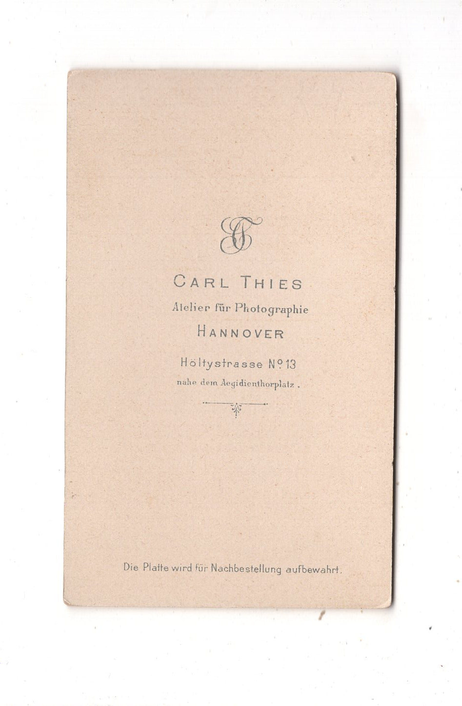 Fotografie Soldat - Hannover 1890er / CDV M1-01