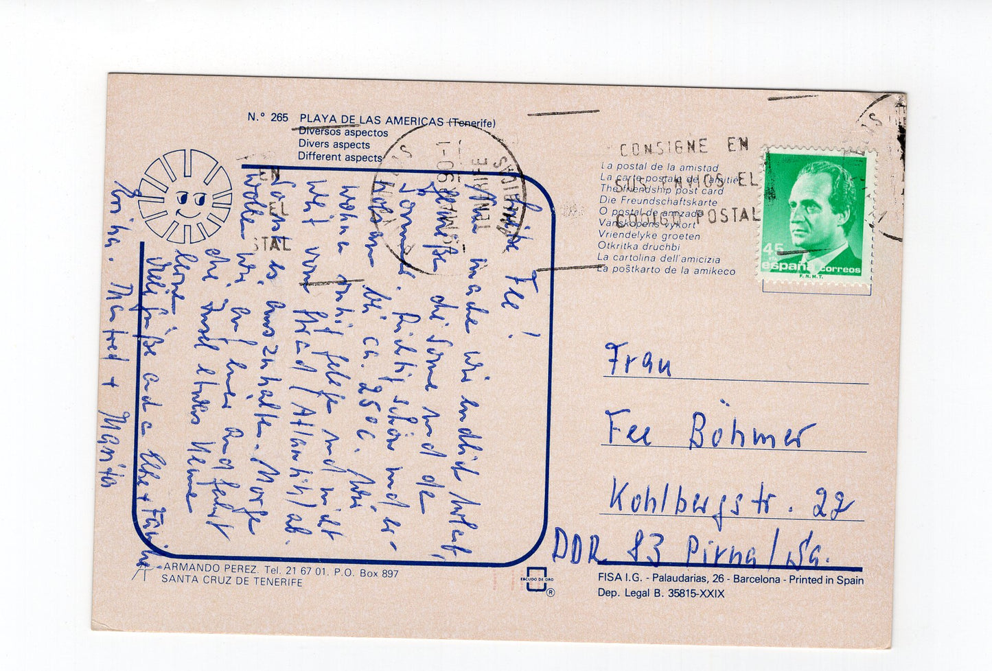 Ansichtskarte Playa de la Americas / Teneriffa / Spanien