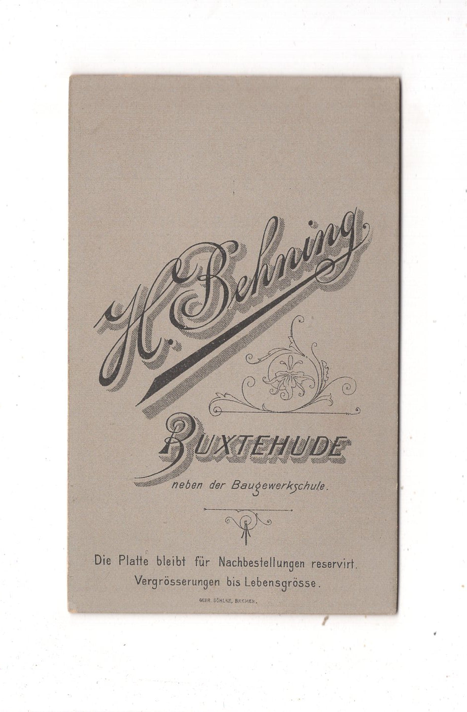 Fotografie Niedlicher kleiner Junge - Buxtehude 1890er / CDV M1-21