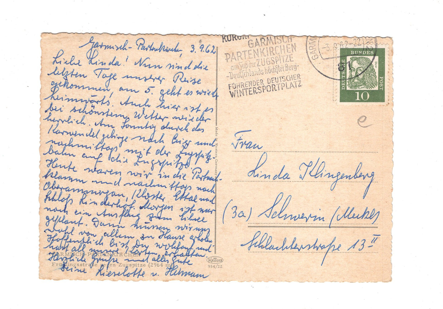 Ansichtskarte Garmisch-Partenkirchen / Frühlingstraße / G1-54