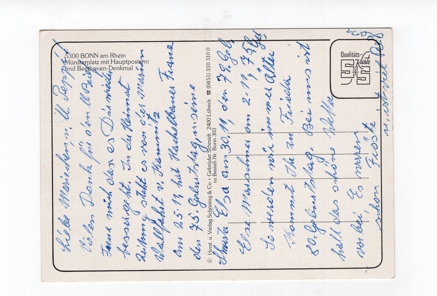 Ansichtskarte Bonn am Rhein / Münsterplatz mit Hauptpostamt