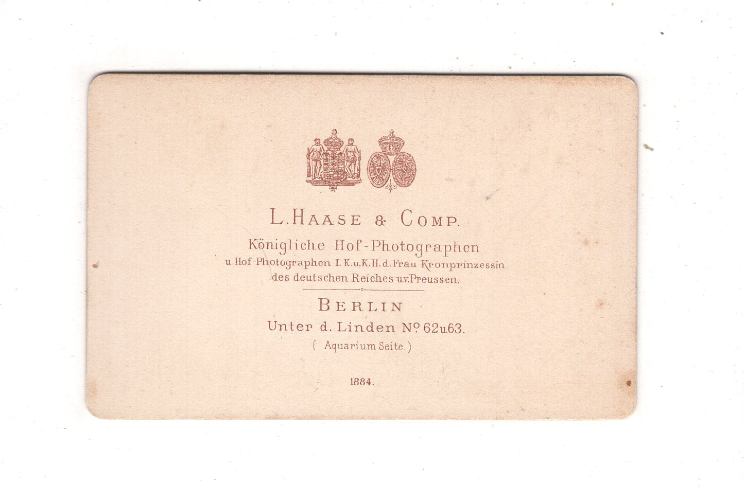 Fotografie Soldat - Berlin 1884 / CDV M1-01