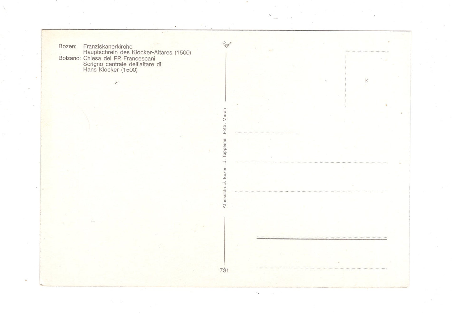 Ansichtskarte Bozen / Franziskanerkirche / Italien