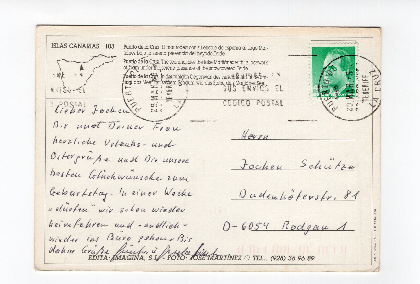 Ansichtskarte Puerto de la Cruz / Teneriffa / Spanien