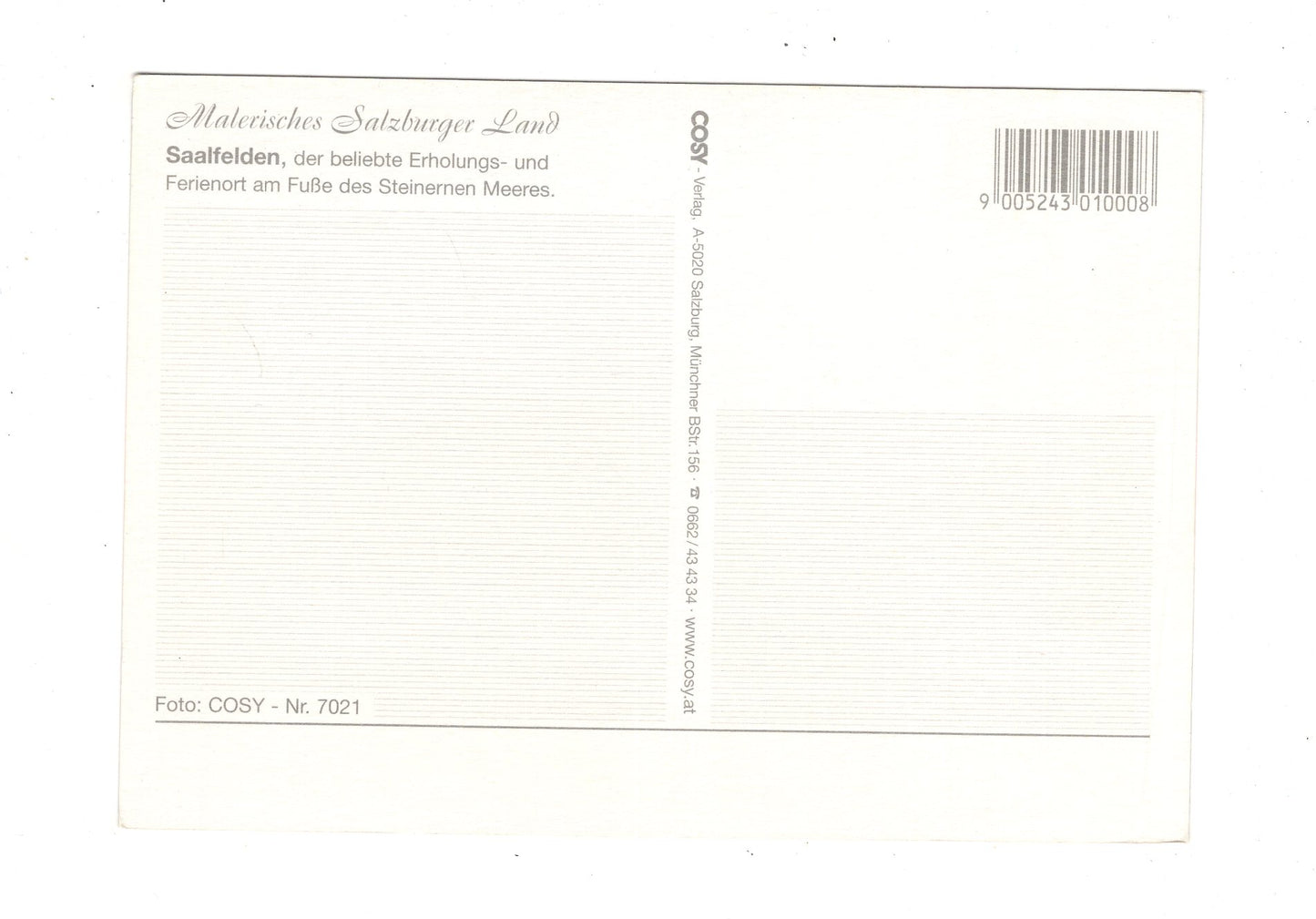 Ansichtskarte Saalfelden / Salzburger Land / Österreich