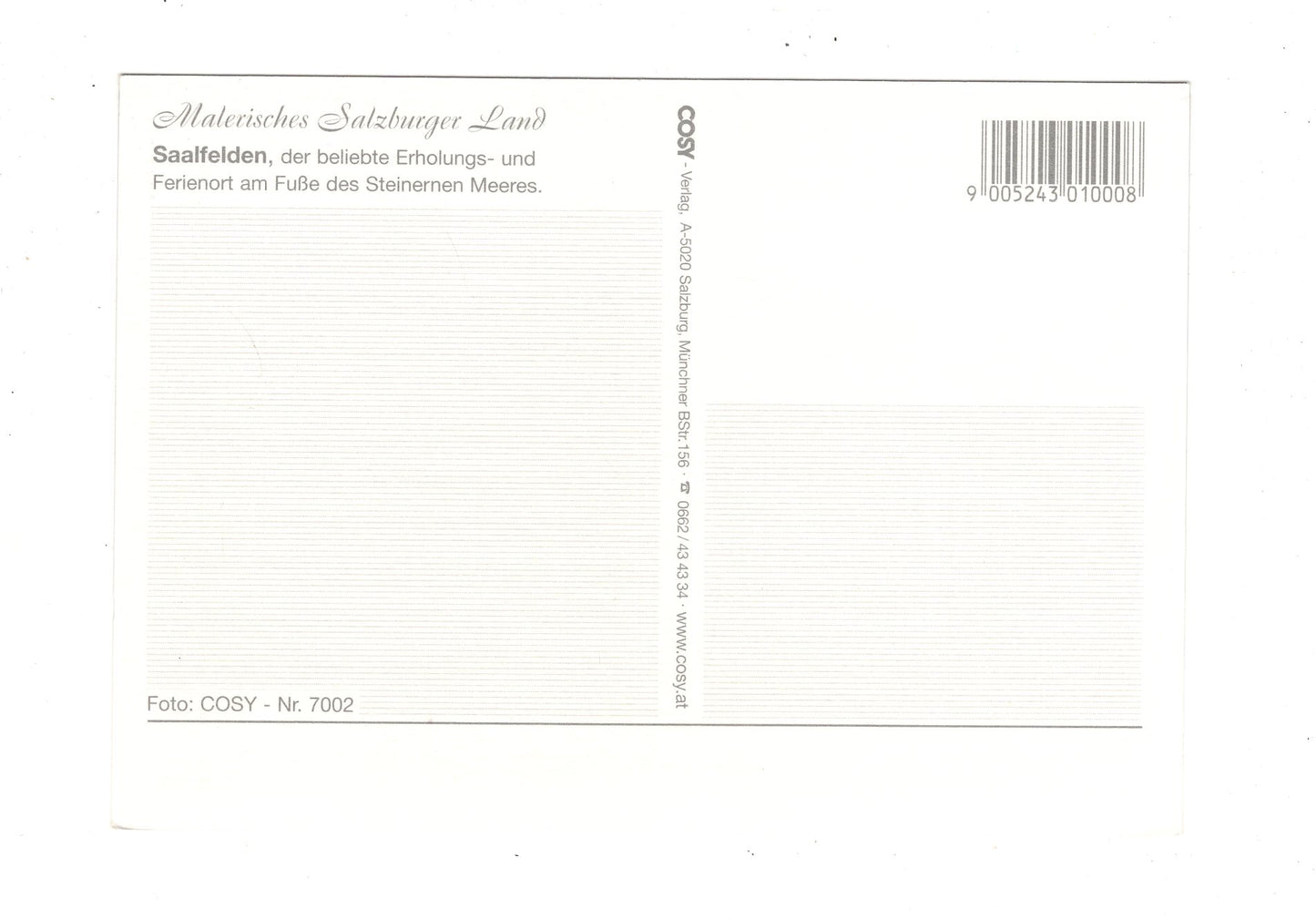 Ansichtskarte Saalfelden / Salzburger Land / Österreich