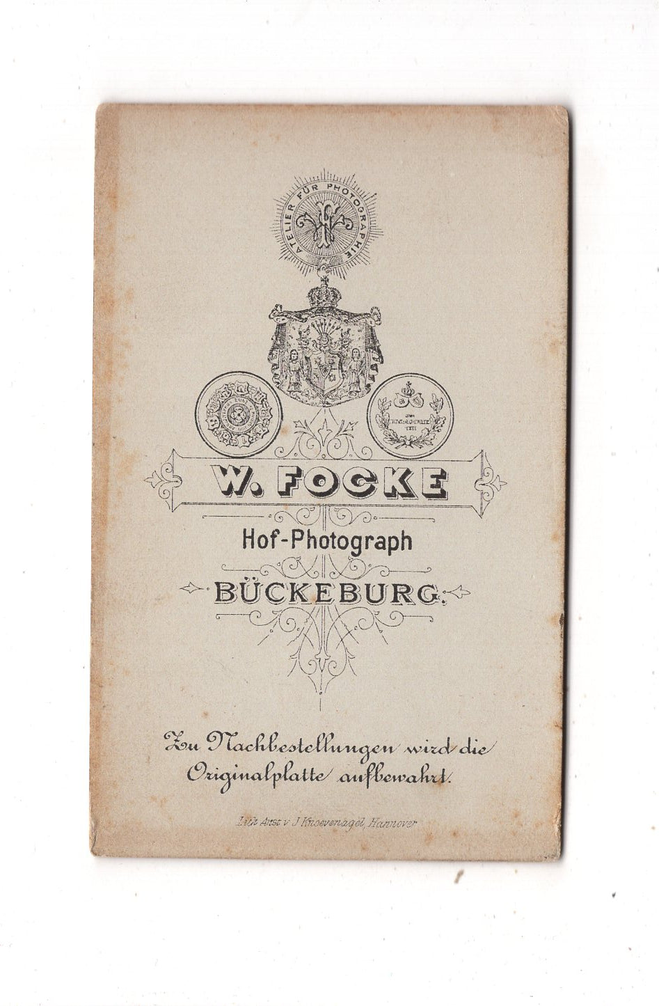 Fotografie Soldat - Bückeburg 1880er / CDV M1-01