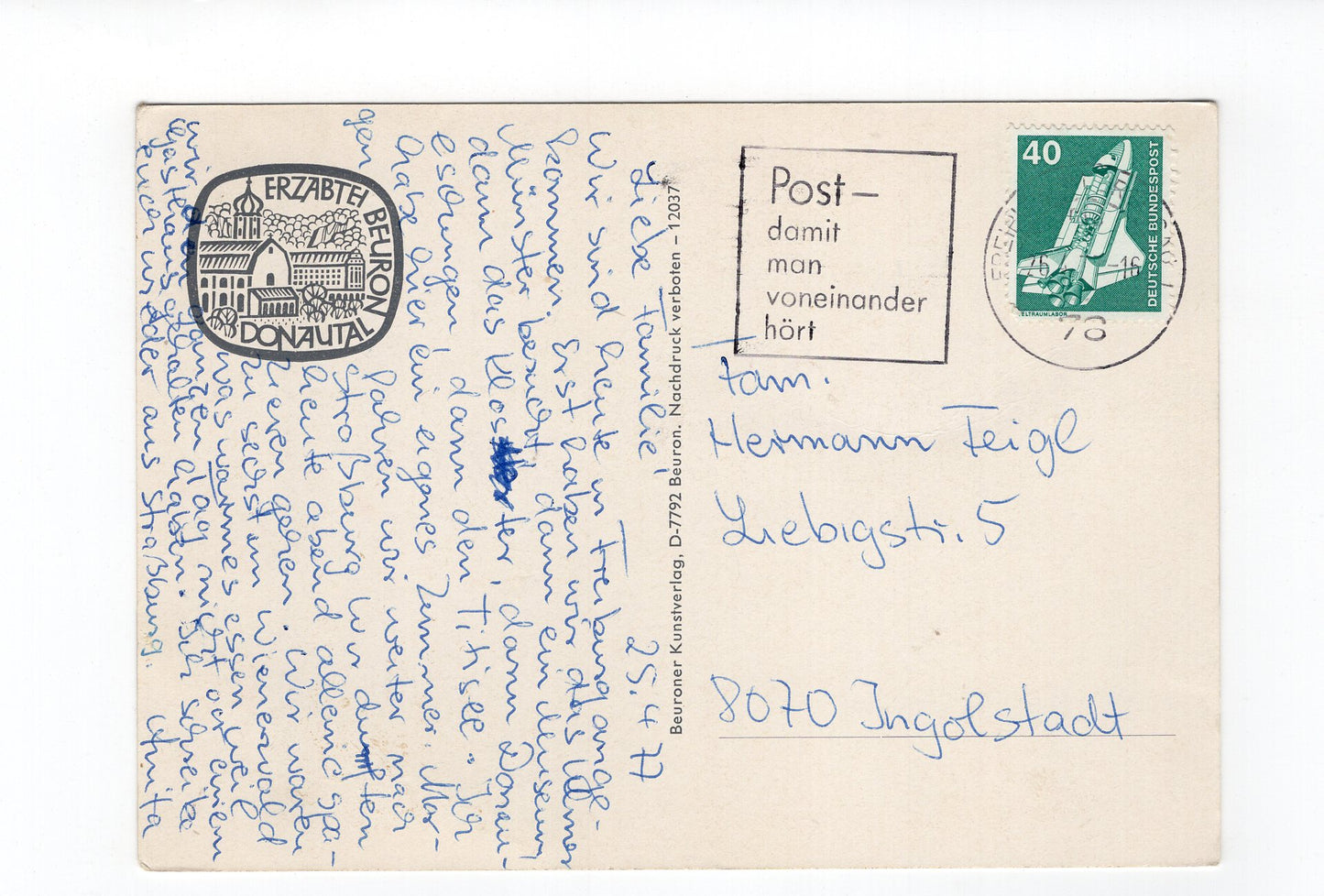 Ansichtskarte Kloster Beuron