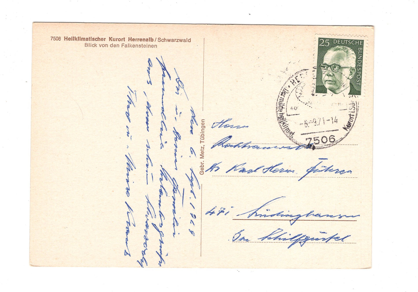 Ansichtskarte Herrenalb Schwarzwald / Blick von den Falkensteinen / H1-51