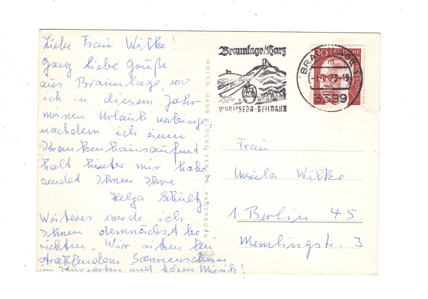 Ansichtskarte Braunlage im Oberharz / Kurpark +++ / J1-62