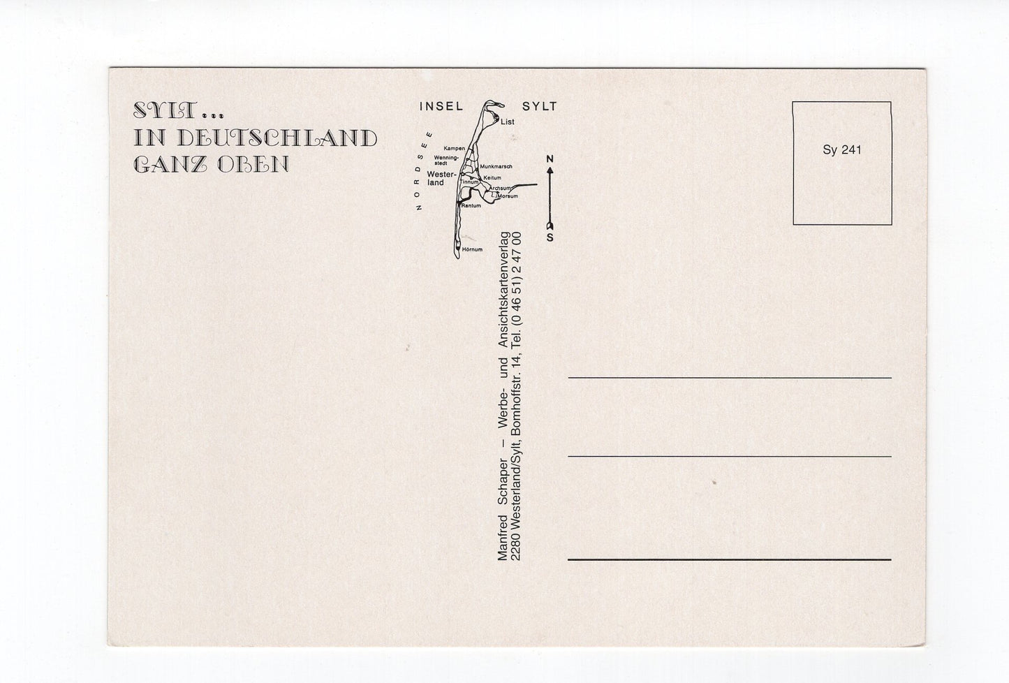 Ansichtskarte Insel Sylt