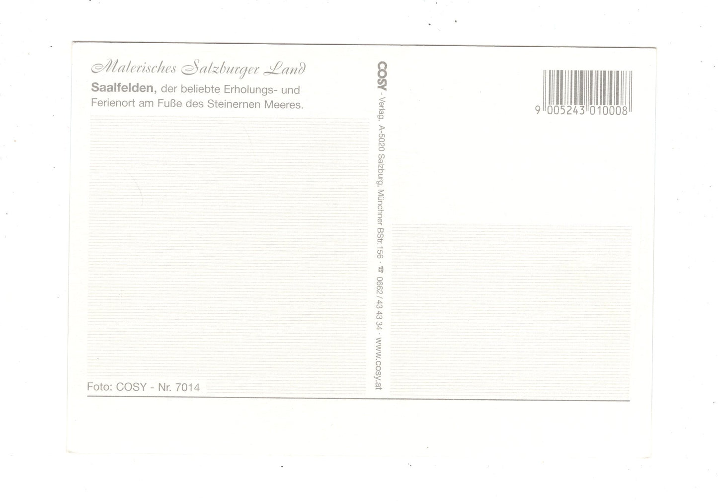 Ansichtskarte Saalfelden / Salzburger Land / Österreich