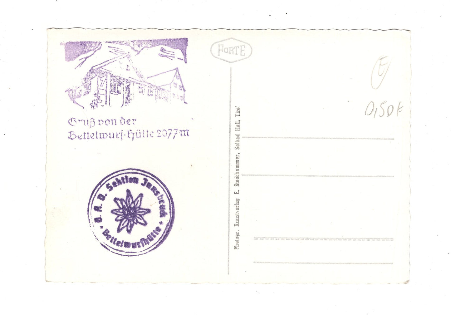 Ansichtskarte Bettelwurfhütte / Absam / Österreich