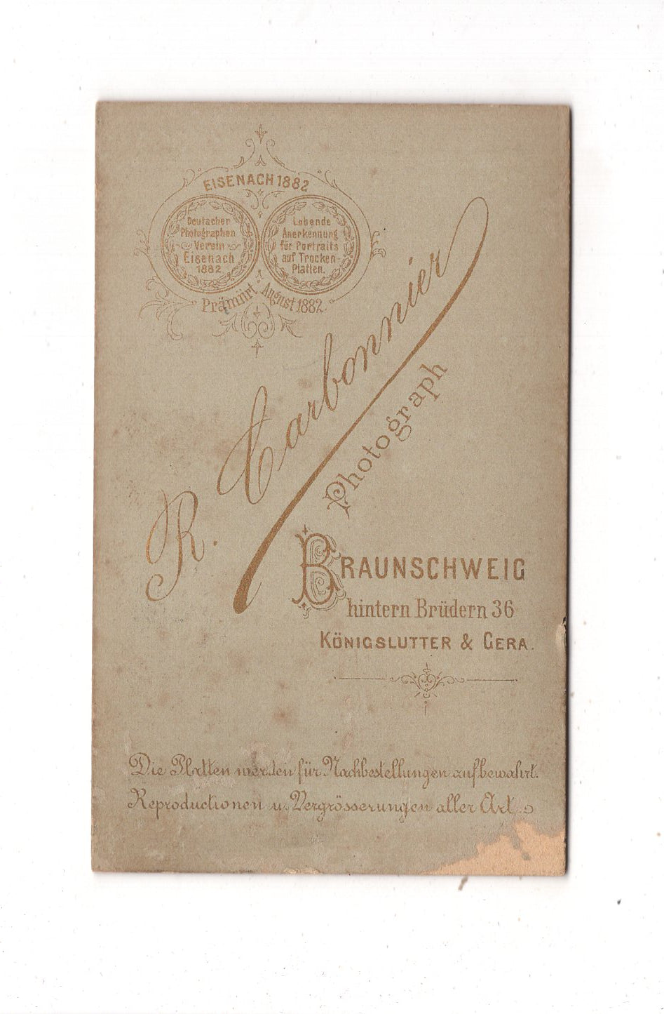 Fotografie Feiner Junge - Braunschweig 1880er / CDV N1-04