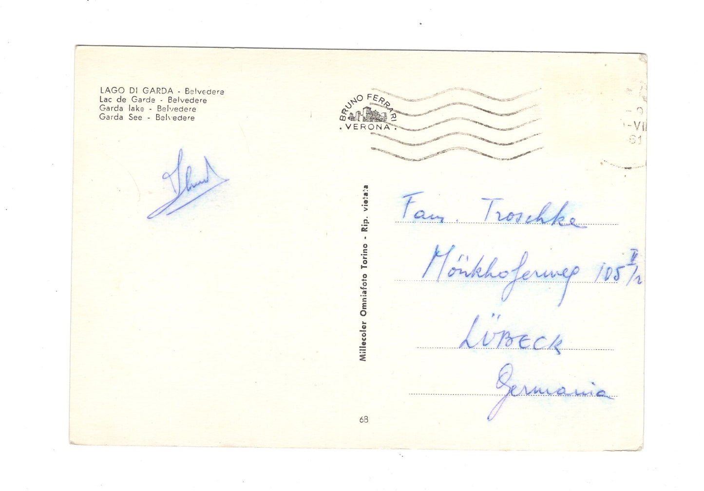 Ansichtskarte Lago di Garda / Belvedere / Italien