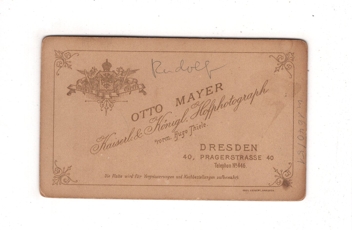 Fotografie Niedlicher kleiner Junge - Dresden um 1890 / CDV M1-21