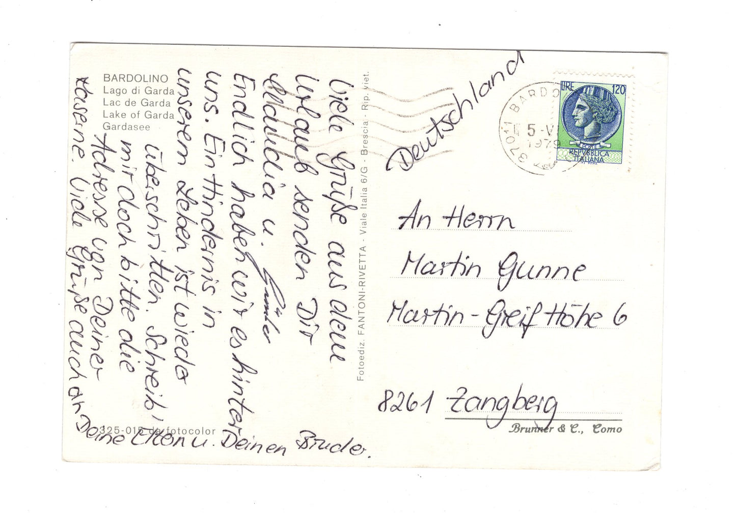 Ansichtskarte Lago di Garda / Bardolino / Italien