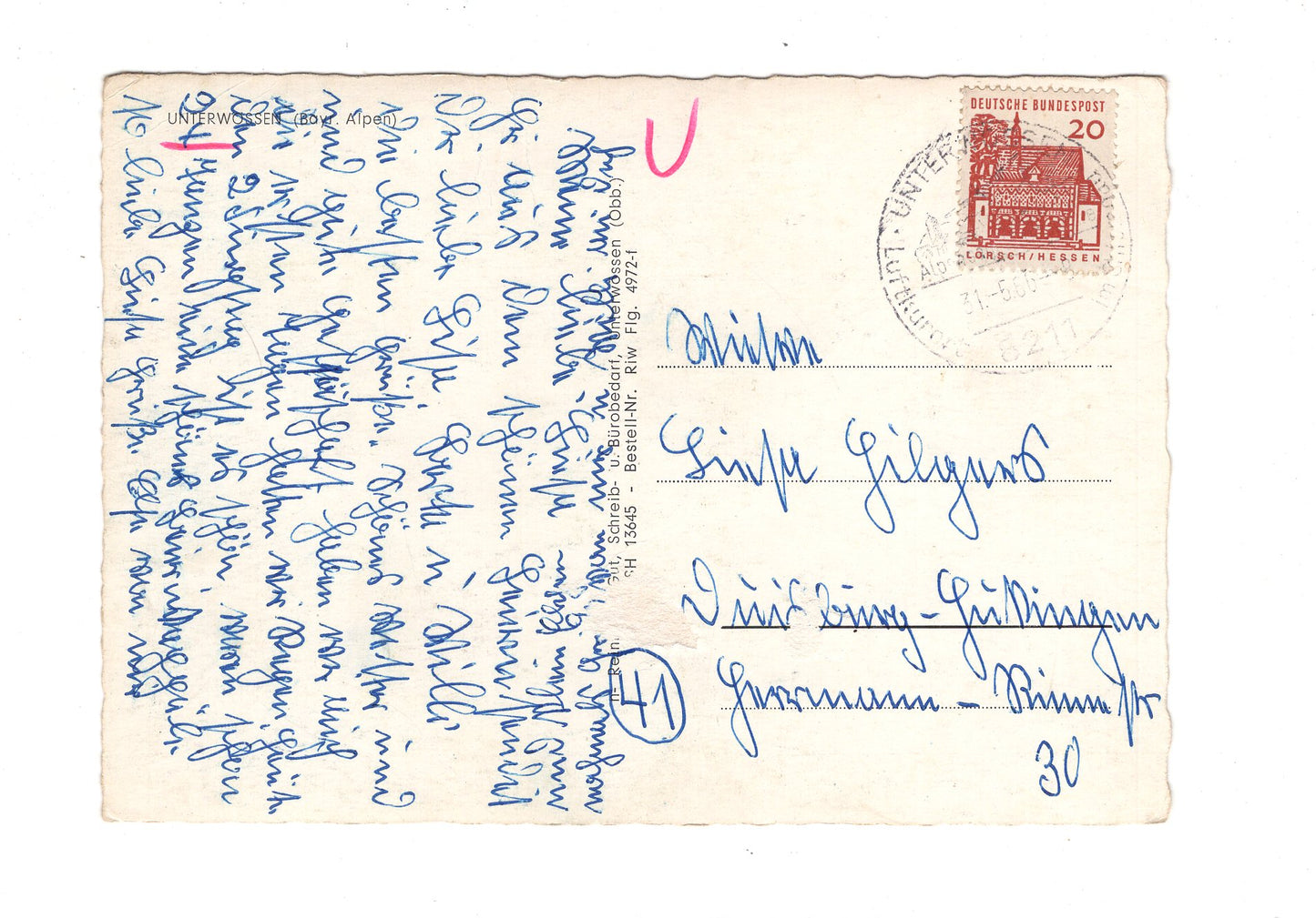 Ansichtskarte Unterwössen / Bayerische Alpen / H1-68