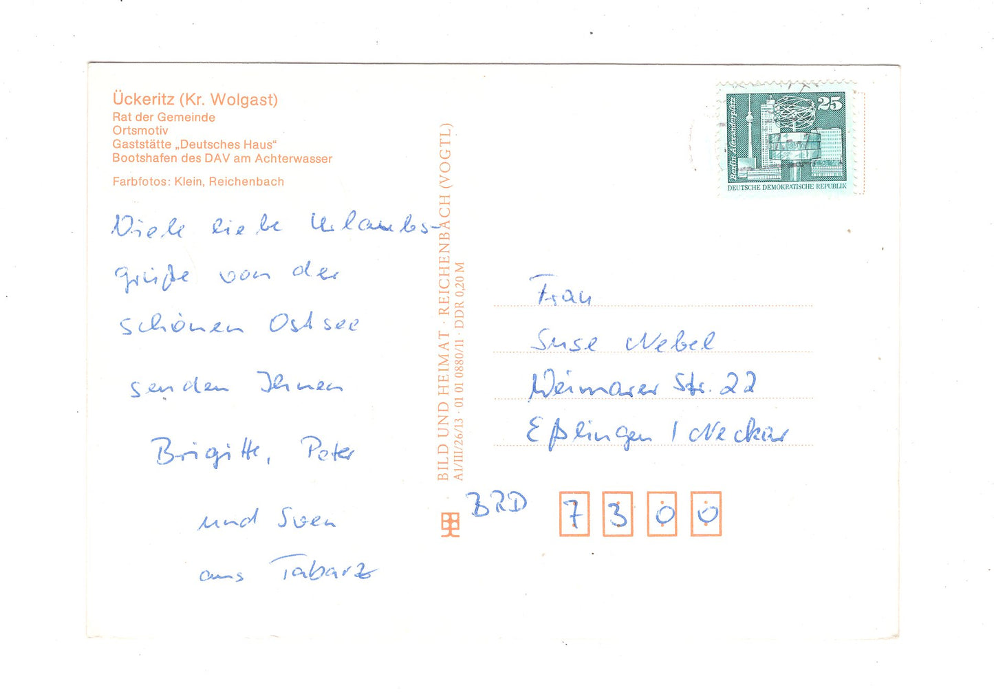 Ansichtskarte Ückeritz / Kreis Wolgast