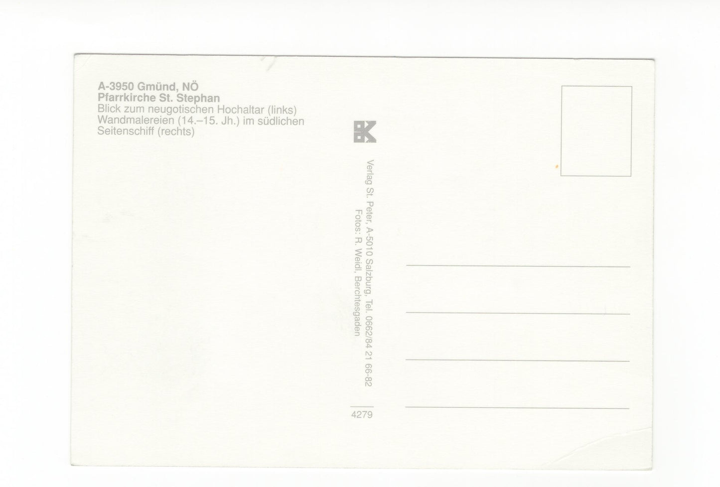 Ansichtskarte Gmünd / Pfarrkirche St. Stephan / Niederösterreich / Österreich