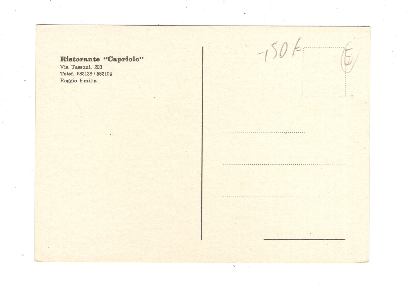 Ansichtskarte Ristorante Capriolo / Reggio Emilia / Italien / N1-61
