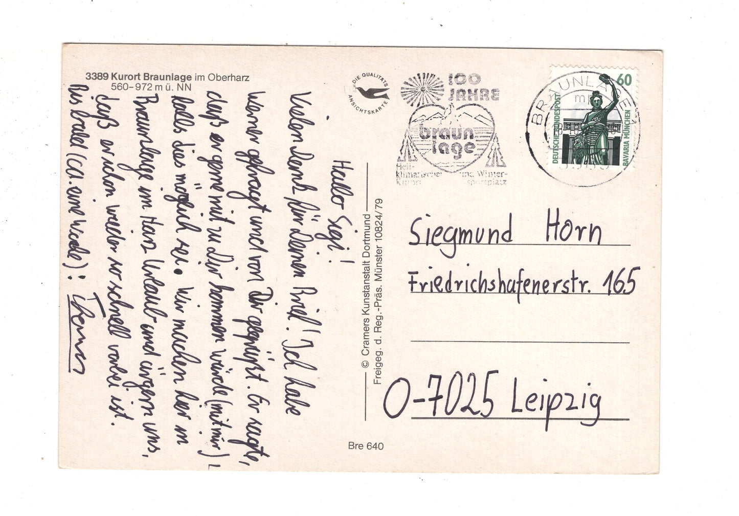 Ansichtskarte Braunlage im Oberharz / J1-62