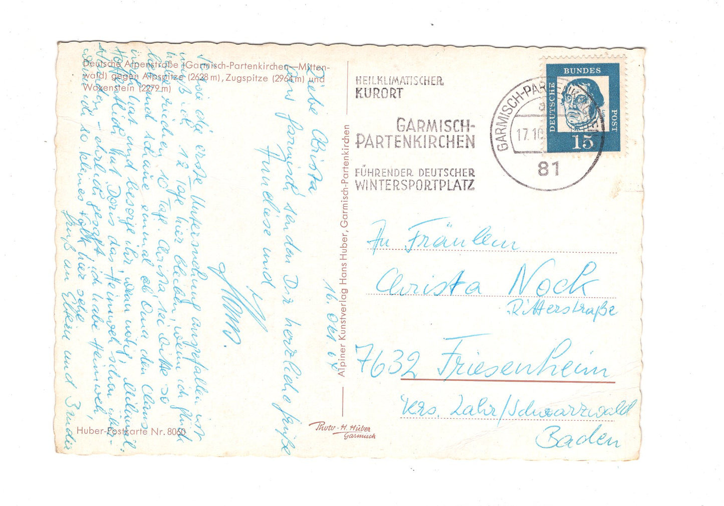 Ansichtskarte Deutsche Alpenstraße / Garmisch-Partenkirchen - Mittenwald / G1-55