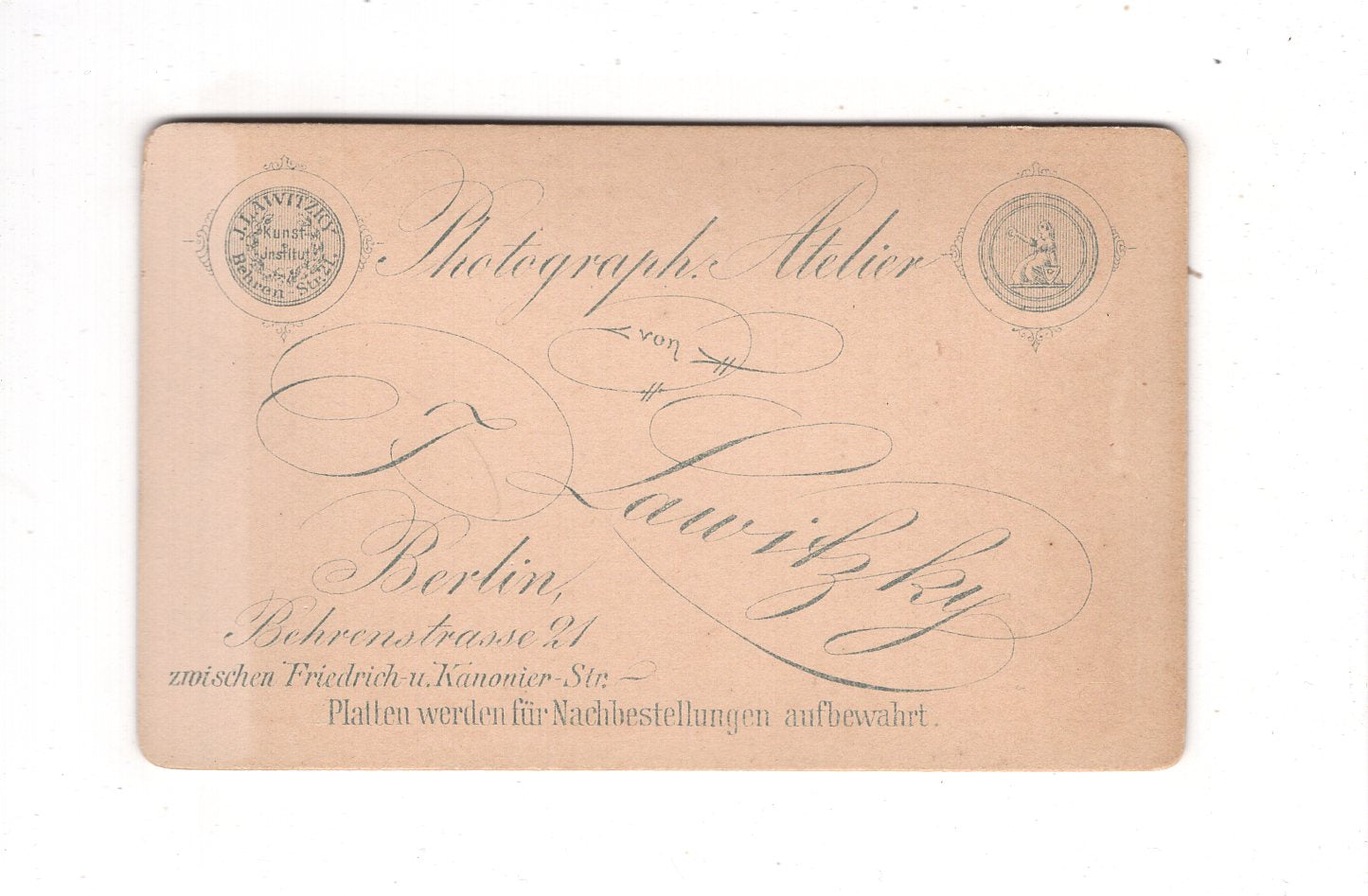 Fotografie Soldat - Berlin um 1890 / CDV M1-02