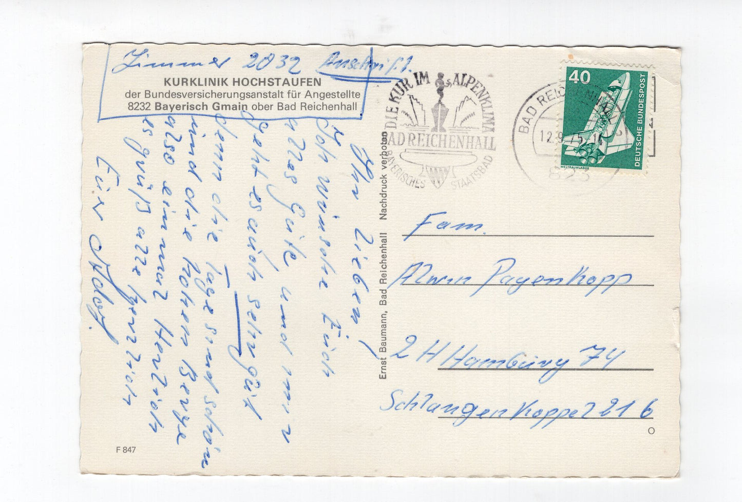 Ansichtskarte Bayerisch Gmain / Kurklinik Hochstaufen