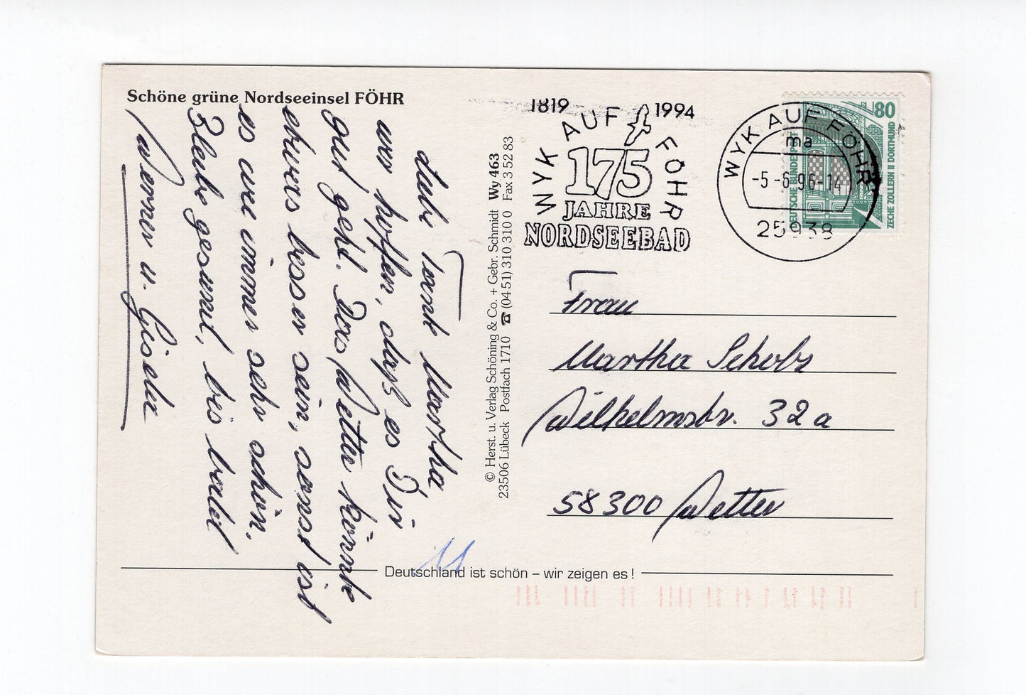 Ansichtskarte Nordsee-Insel Föhr